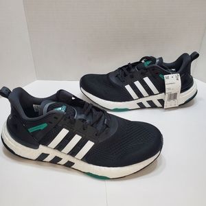 New Adidas Men’s 8.5 Equipment Plus Boost Running Shoe Black White Green